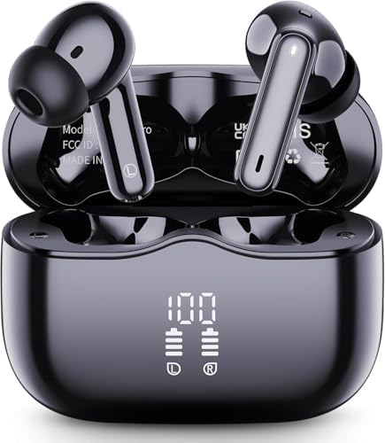 Wireless Earbuds Bluetooth 5.4 Headphones 6D Stereo, 40H In‑Ear Earphones