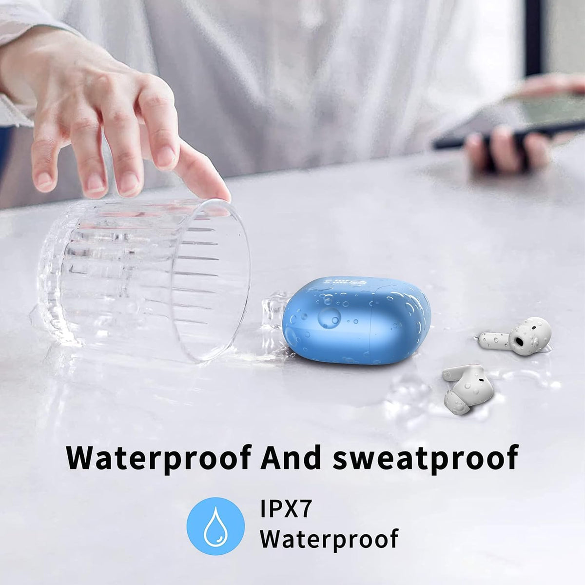 Wireless Earbuds Bluetooth 5.4 Headphones 6D Stereo, 40H In‑Ear Earphones