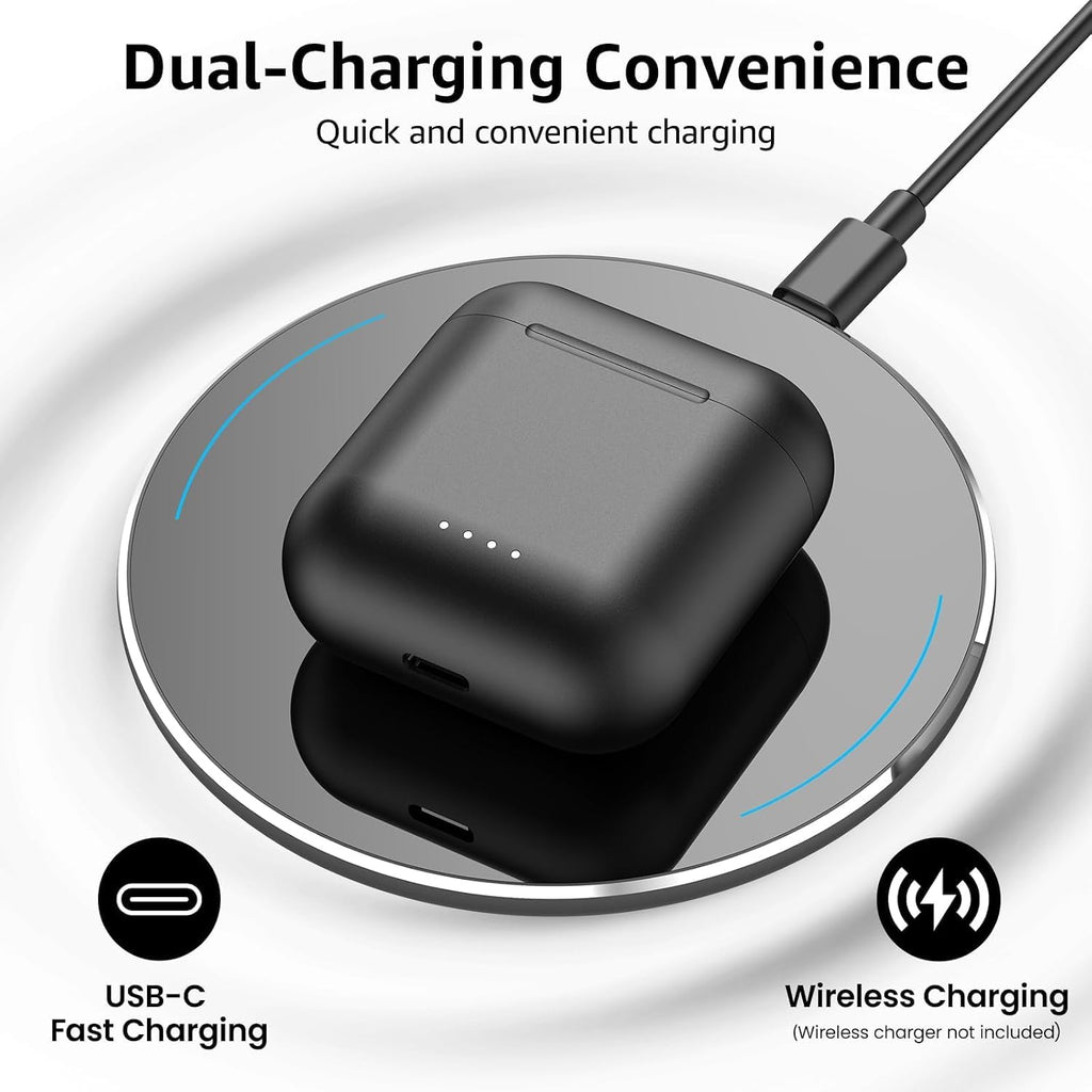 TOZO T6 Wireless Earbuds, Bluetooth 5.3 Ear Buds, Stereo Sound in Ear Headphones, 50H Playtime for Travel, Work and Calls, Wireless Charging, AI Clear Call, APP Customizable EQs, IPX8 Earphones