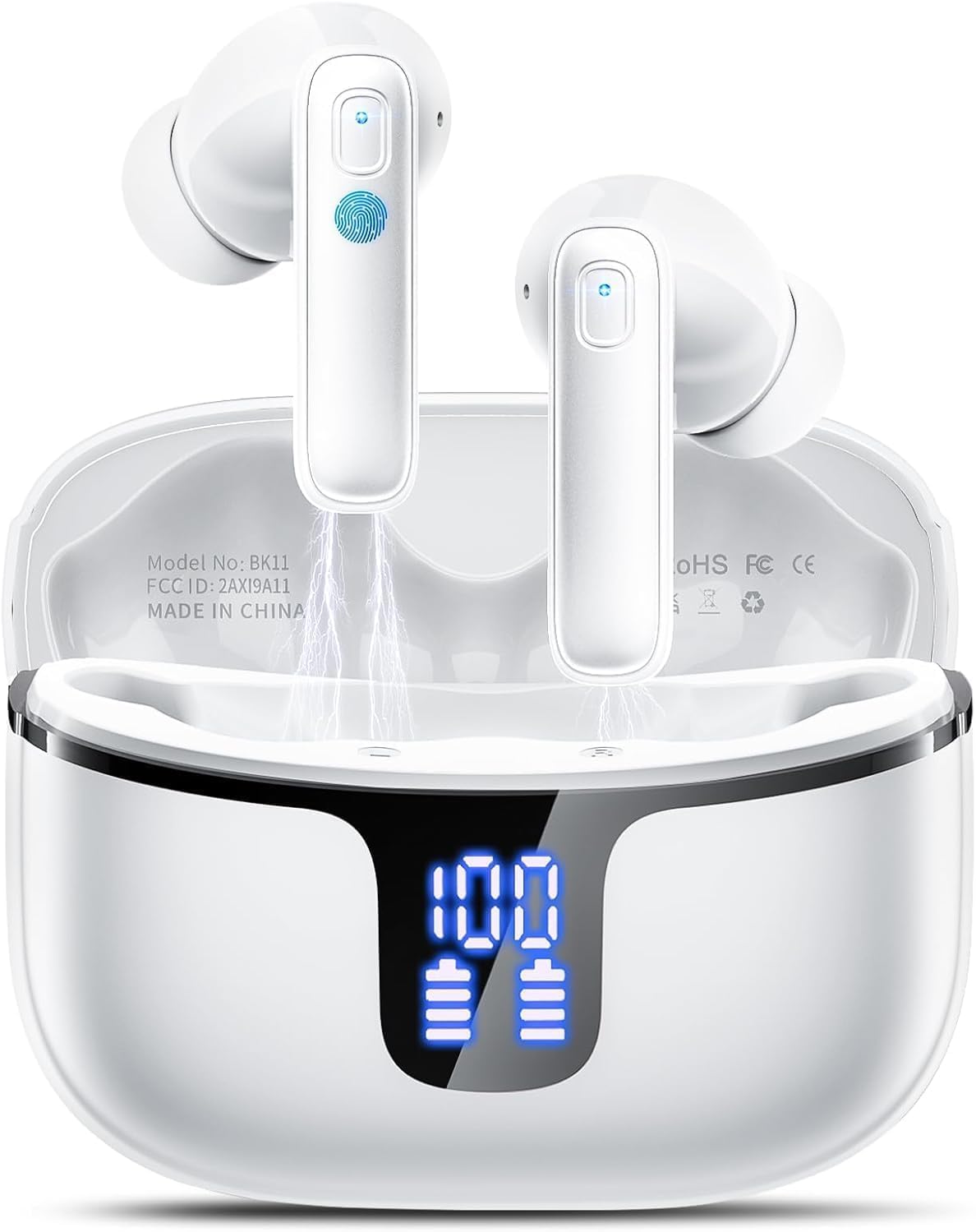 Wireless Earbuds, NEW Mini Bluetooth 5.4 Headphones In Ear with Deep Bass