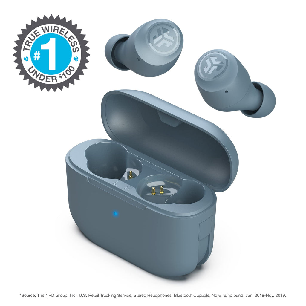 JLab Go Air Pop+ True Wireless Earbuds with Mic - Bluetooth, Midnight Black