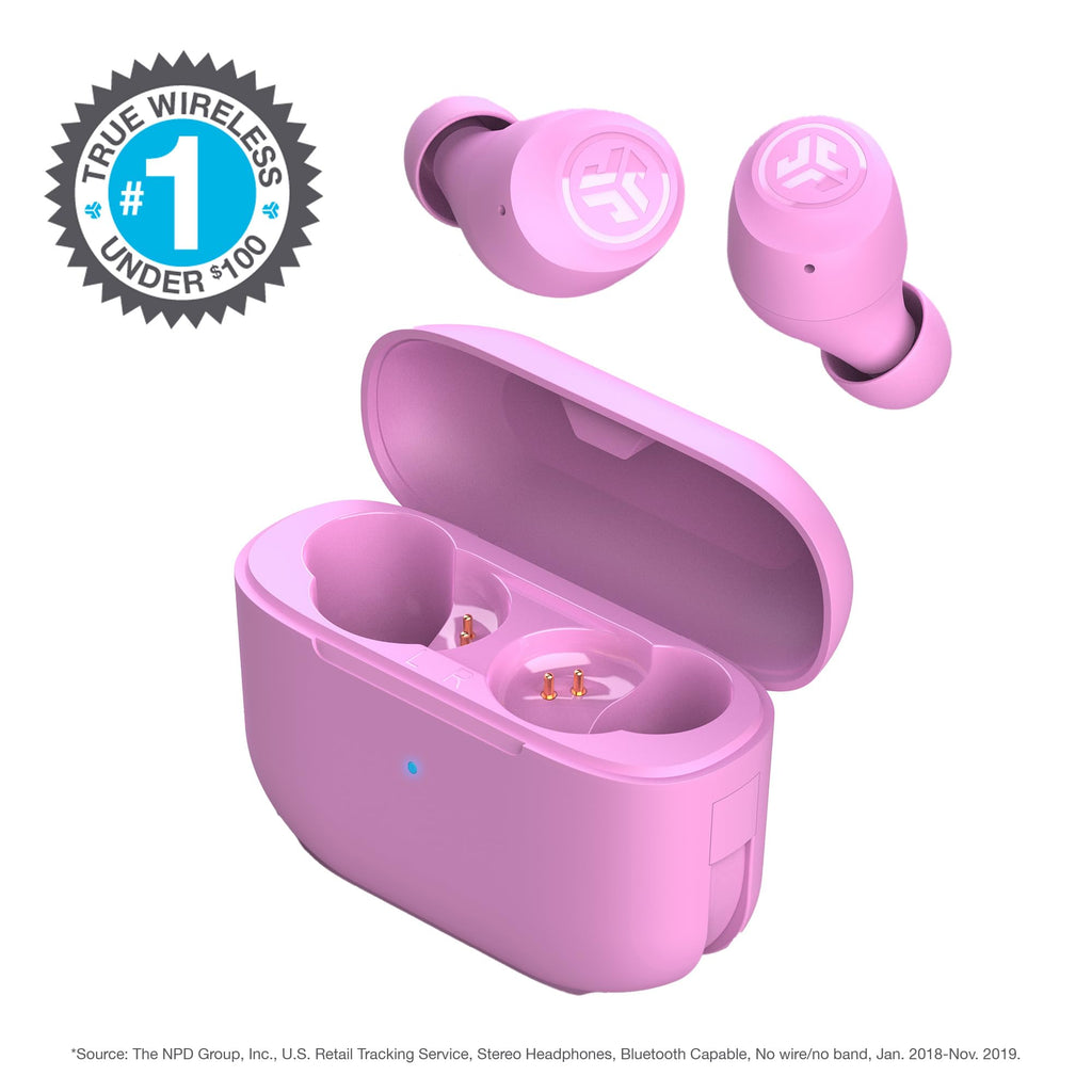 JLab Go Air Pop+ True Wireless Earbuds with Mic - Bluetooth, Midnight Black