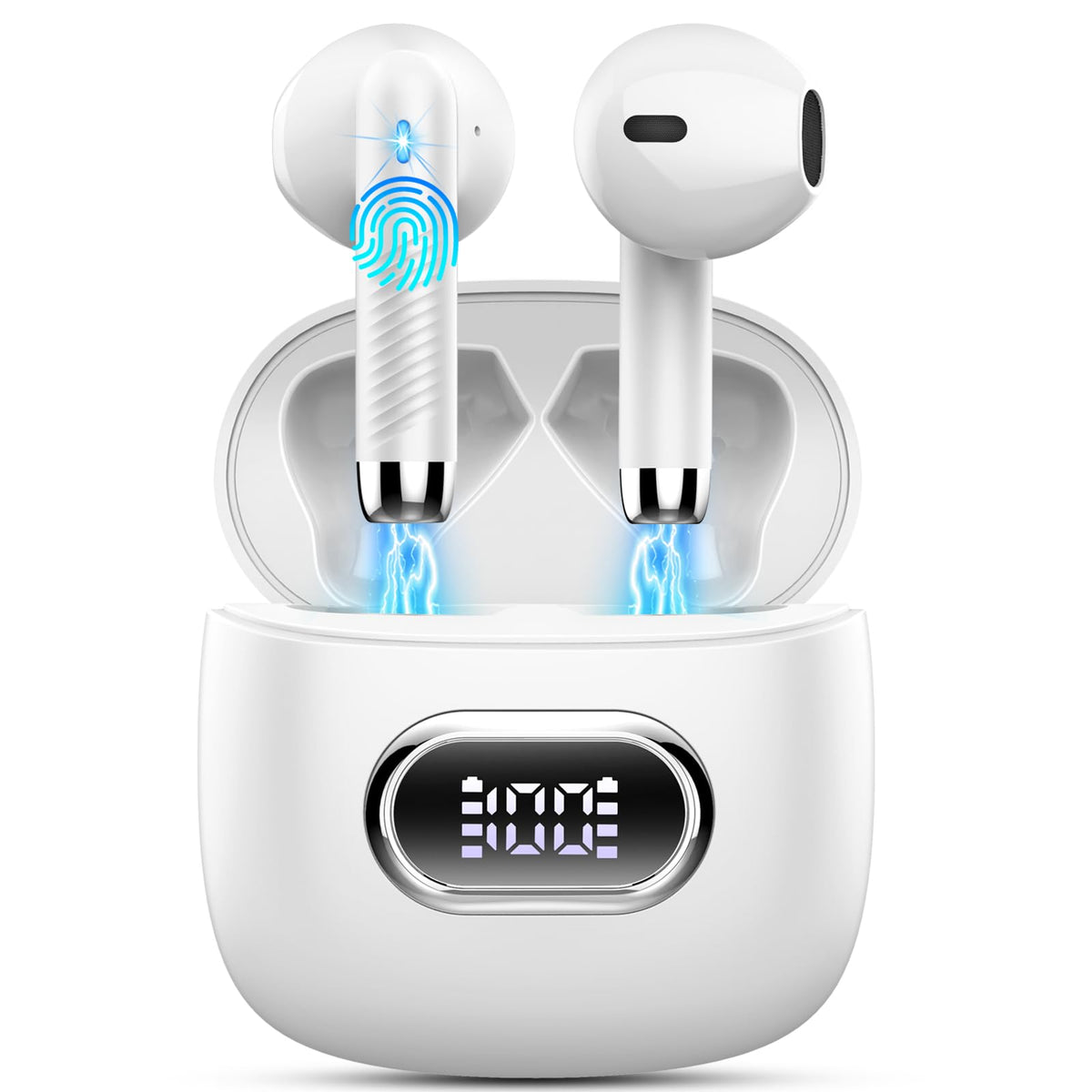 Wireless Earbuds, NEW Mini Bluetooth 5.4 Headphones In Ear with Deep Bass