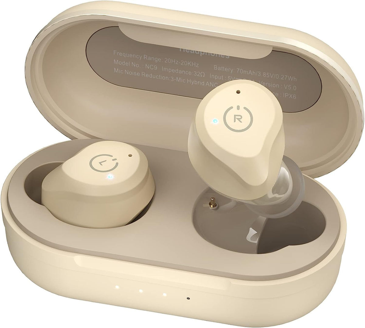 TOZO NC9 Hybrid Active Noise Cancelling Wireless Earbuds, 60H, LED Display
