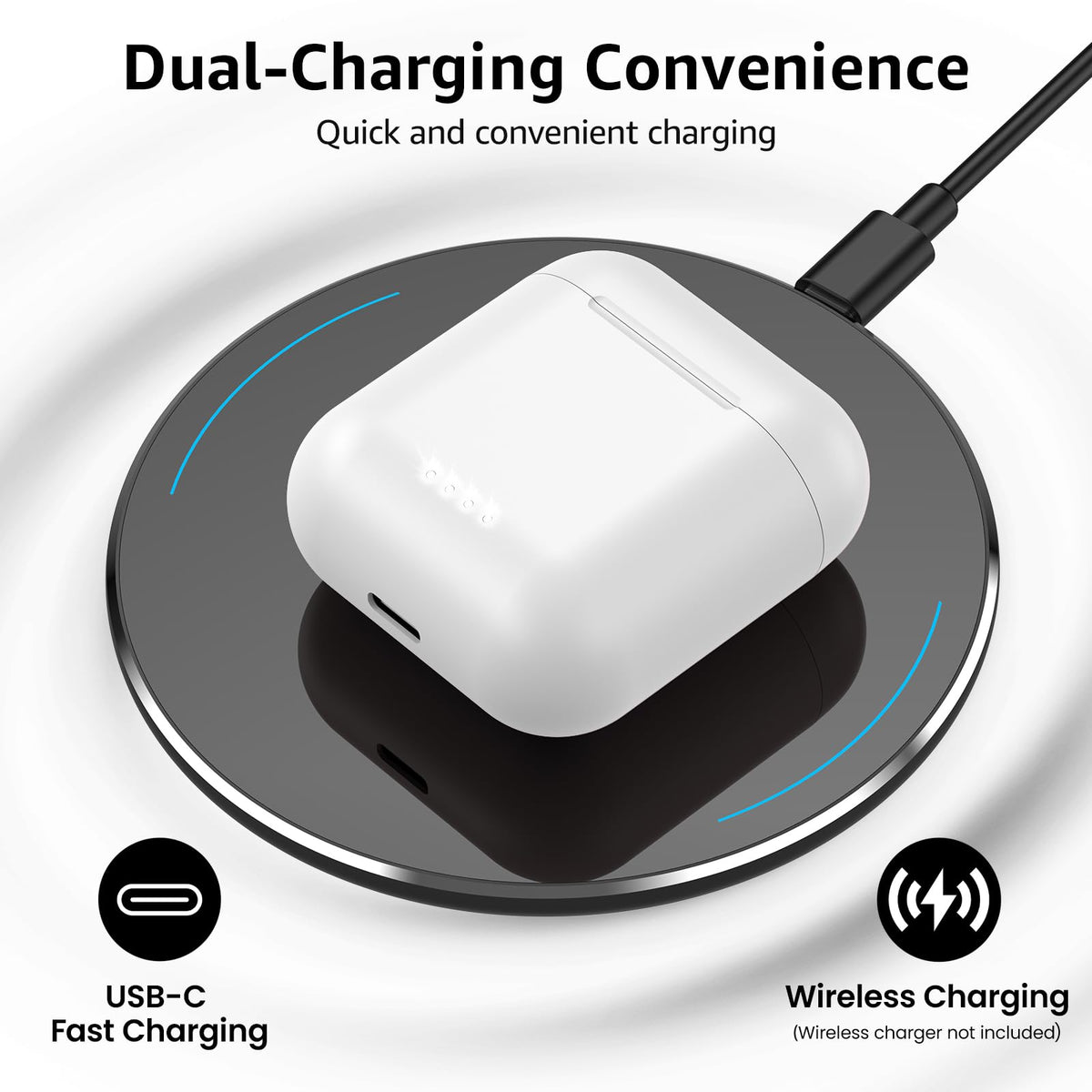 TOZO T6 Wireless Earbuds, Bluetooth 5.3 Ear Buds, Stereo Sound in Ear Headphones, 50H Playtime for Travel, Work and Calls, Wireless Charging, AI Clear Call, APP Customizable EQs, IPX8 Earphones