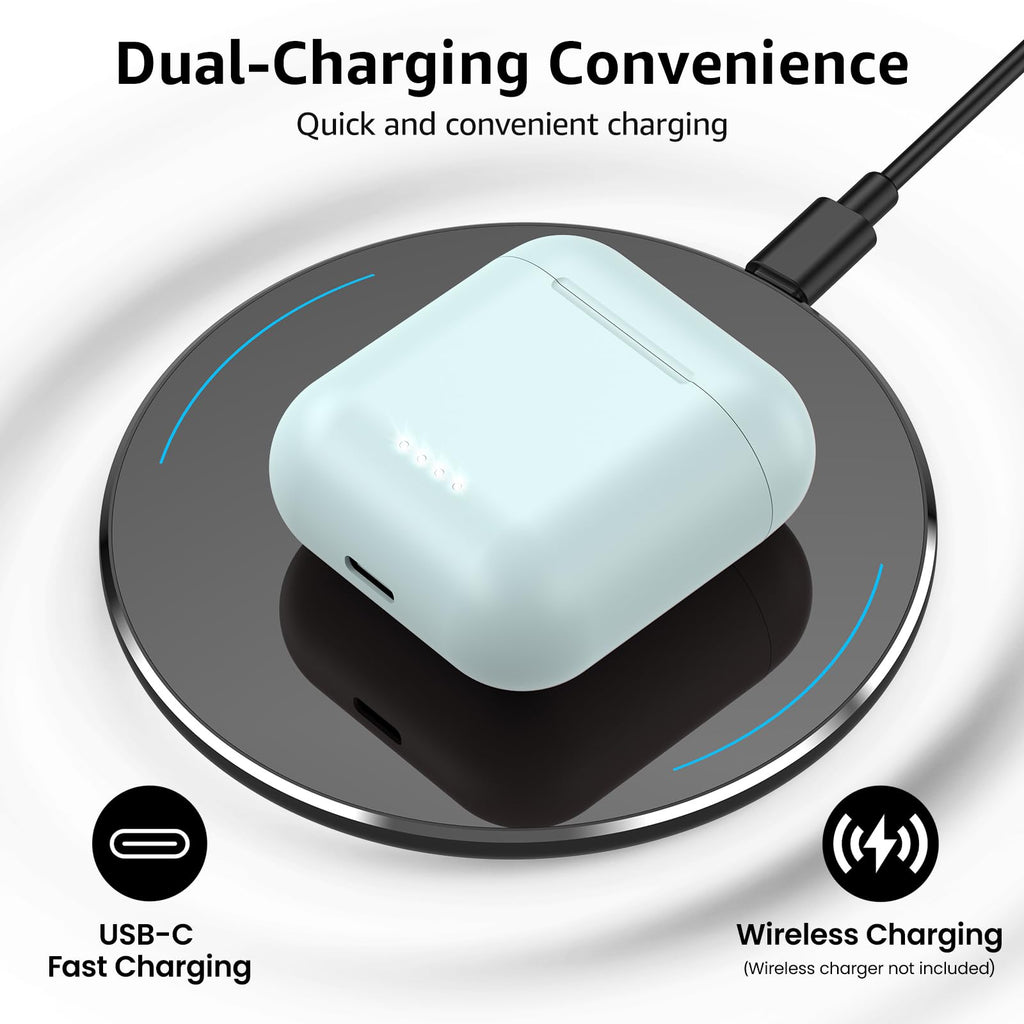 TOZO T6 Wireless Earbuds, Bluetooth 5.3 Ear Buds, Stereo Sound in Ear Headphones, 50H Playtime for Travel, Work and Calls, Wireless Charging, AI Clear Call, APP Customizable EQs, IPX8 Earphones