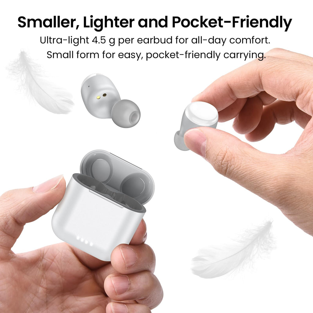 TOZO T6 Wireless Earbuds, Bluetooth 5.3 Ear Buds, Stereo Sound in Ear Headphones, 50H Playtime for Travel, Work and Calls, Wireless Charging, AI Clear Call, APP Customizable EQs, IPX8 Earphones