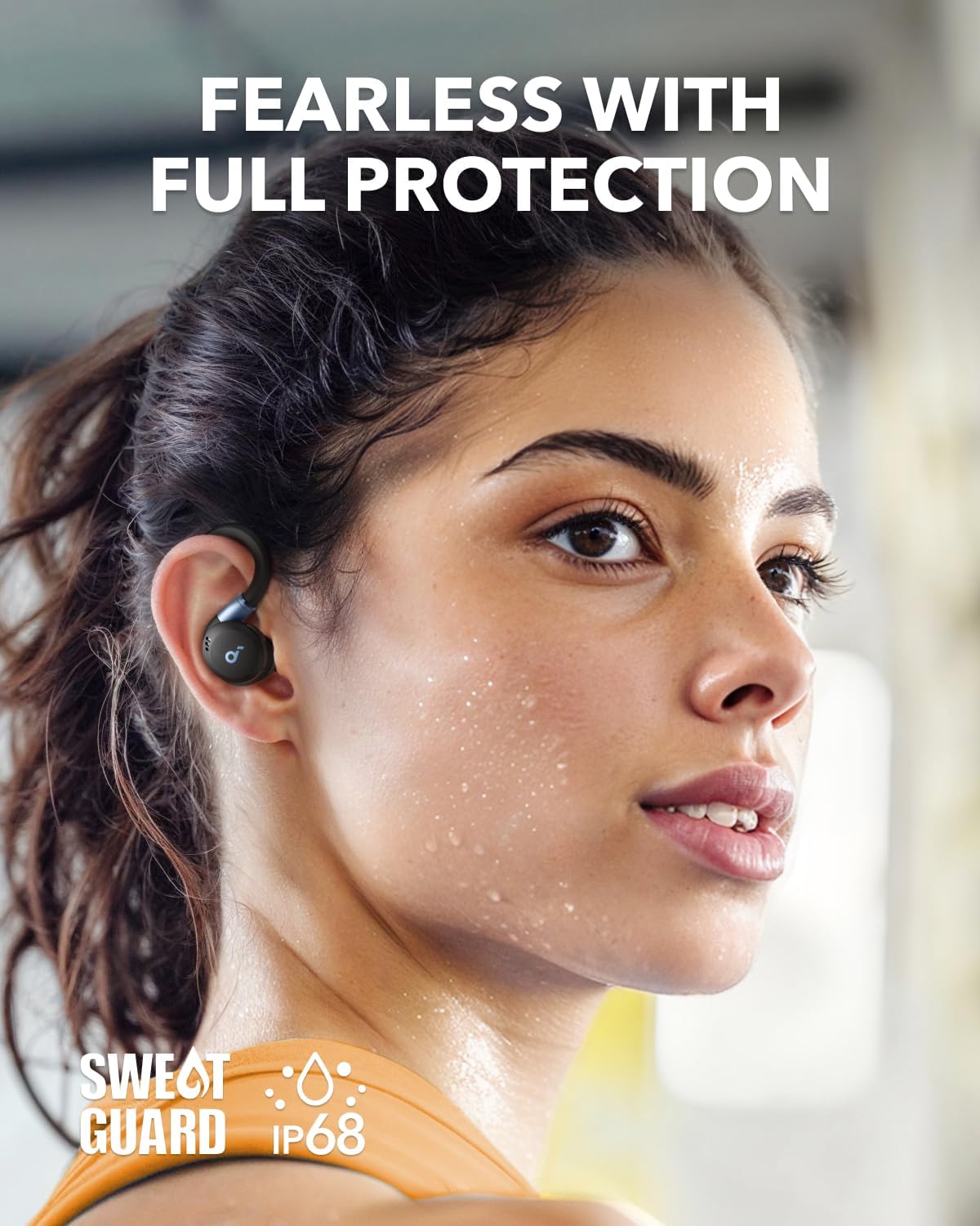 soundcore Sport X20 by Anker, True-Wireless Workout Earbuds, Rotatable & Extendable Ear Hooks, Noise Cancelling, Deep Bass, IP68 Waterproof, Sweatproof, 48H Play, Sport Earbuds for Gym