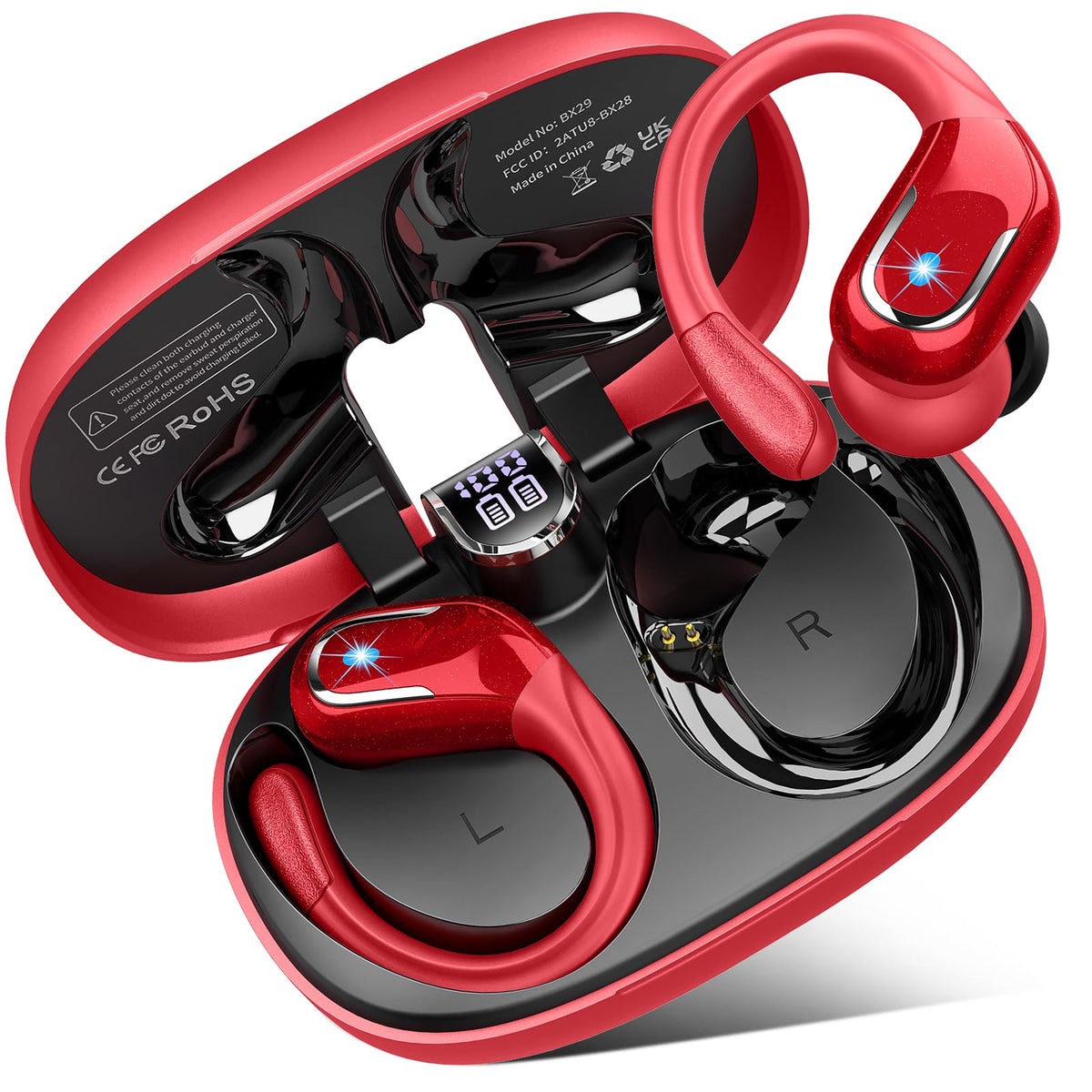 Ordtop Wireless Earbuds,Wireless Headphones Running Bluetooth 5.3 for Sport
