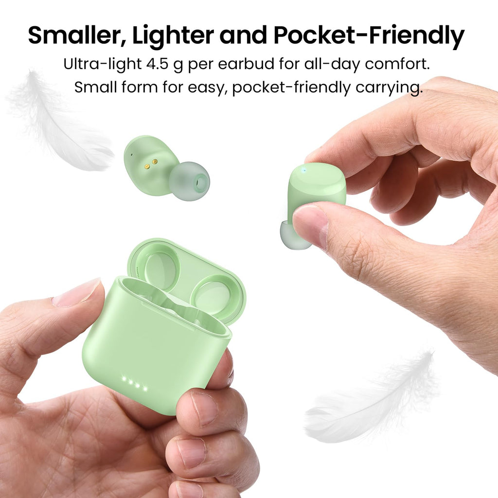 TOZO T6 Wireless Earbuds, Bluetooth 5.3 Ear Buds, Stereo Sound in Ear Headphones, 50H Playtime for Travel, Work and Calls, Wireless Charging, AI Clear Call, APP Customizable EQs, IPX8 Earphones