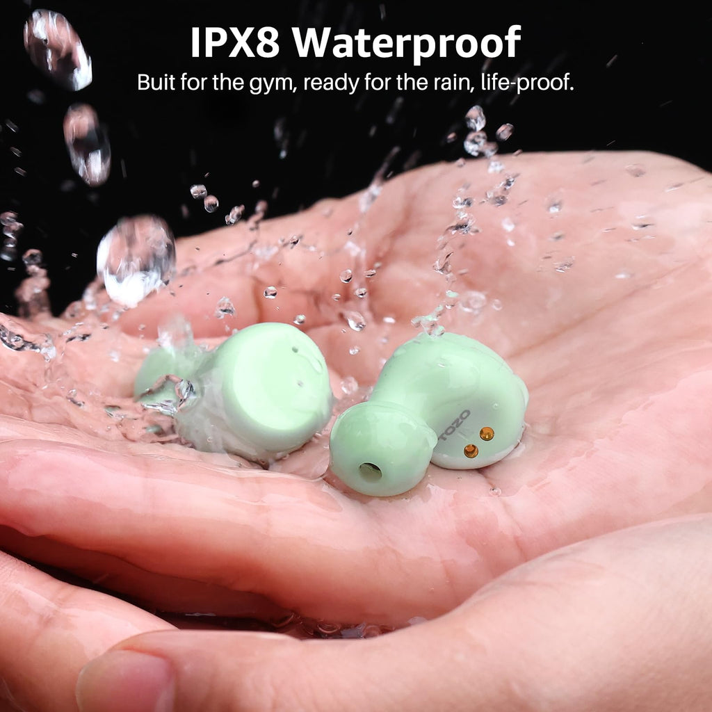 TOZO T6 Wireless Earbuds, Bluetooth 5.3 Ear Buds, Stereo Sound in Ear Headphones, 50H Playtime for Travel, Work and Calls, Wireless Charging, AI Clear Call, APP Customizable EQs, IPX8 Earphones