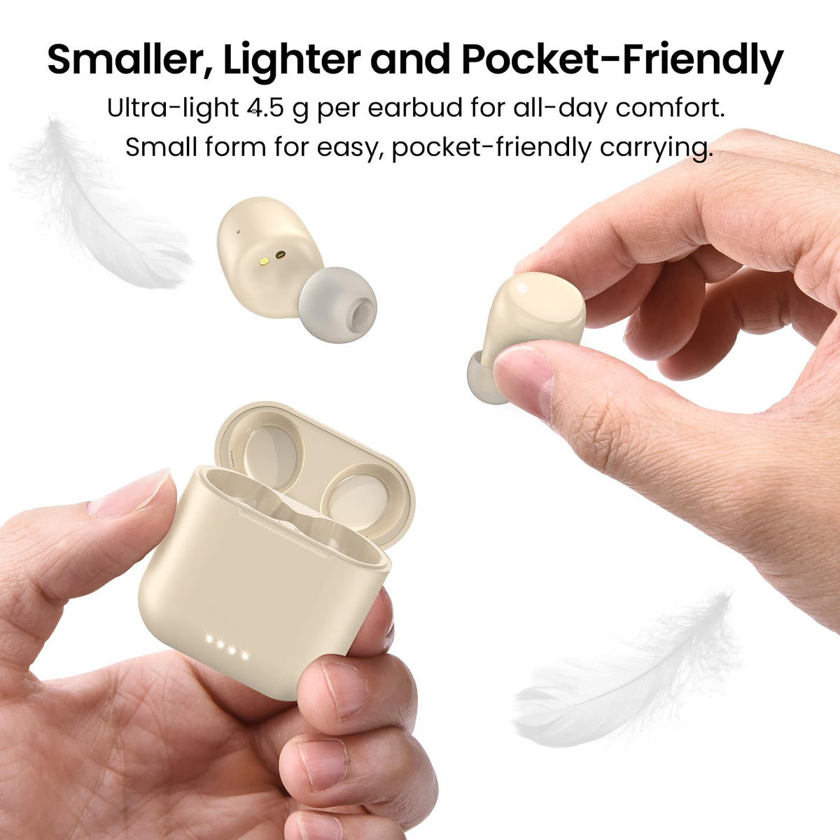 TOZO T6 Wireless Earbuds, Bluetooth 5.3 Ear Buds, Stereo Sound in Ear Headphones, 50H Playtime for Travel, Work and Calls, Wireless Charging, AI Clear Call, APP Customizable EQs, IPX8 Earphones