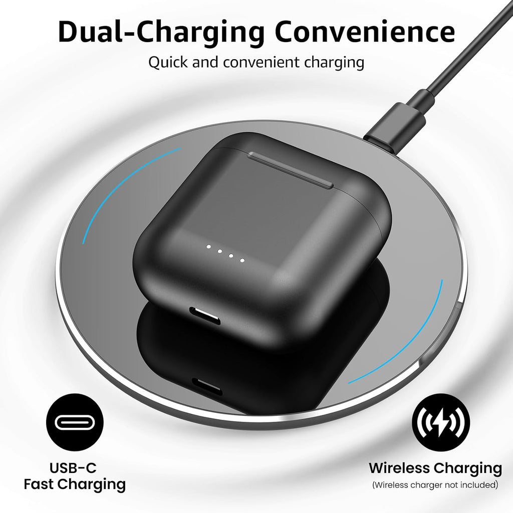 TOZO T6 Wireless Earbuds, Bluetooth 5.3 Ear Buds, Stereo Sound in Ear Headphones, 50H Playtime for Travel, Work and Calls, Wireless Charging, AI Clear Call, APP Customizable EQs, IPX8 Earphones