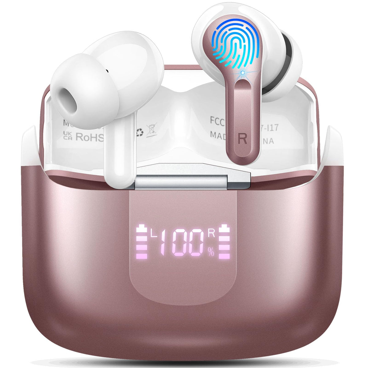 2026 Wireless Headphones Bluetooth 5.4 Earbuds, 6D-Stereo 50+Hrs Earphones