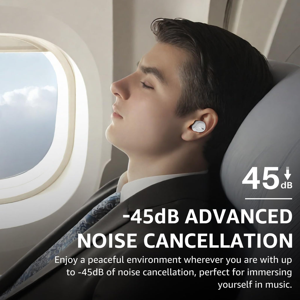 TOZO NC9 Hybrid Active Noise Cancelling Wireless Earbuds, 60H, LED Display