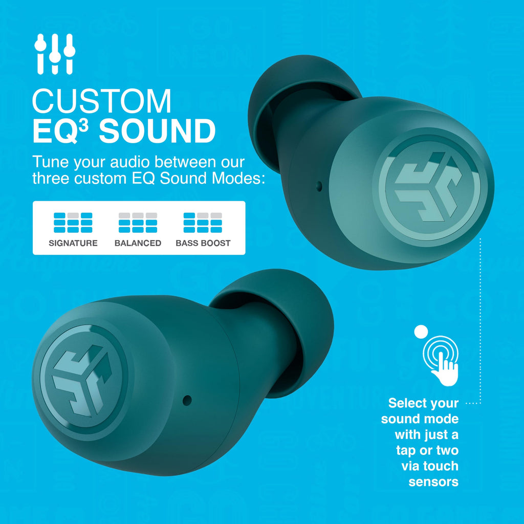 JLab Go Air Pop+ True Wireless Earbuds with Mic - Bluetooth, Midnight Black