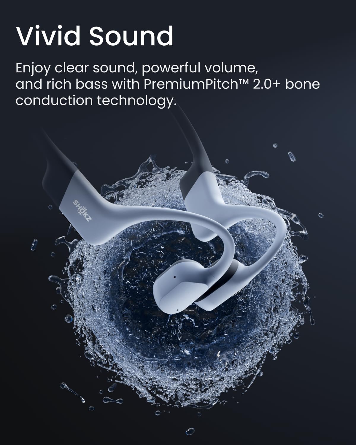 SHOKZ OpenSwim Pro Bone Conduction Sports Headphones, IP68, Grey