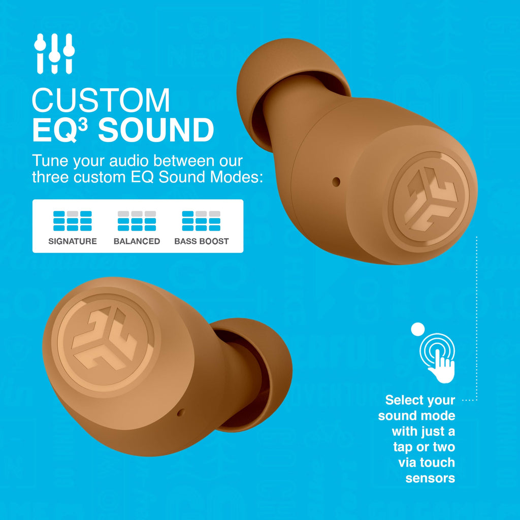JLab Go Air Pop+ True Wireless Earbuds with Mic - Bluetooth, Midnight Black