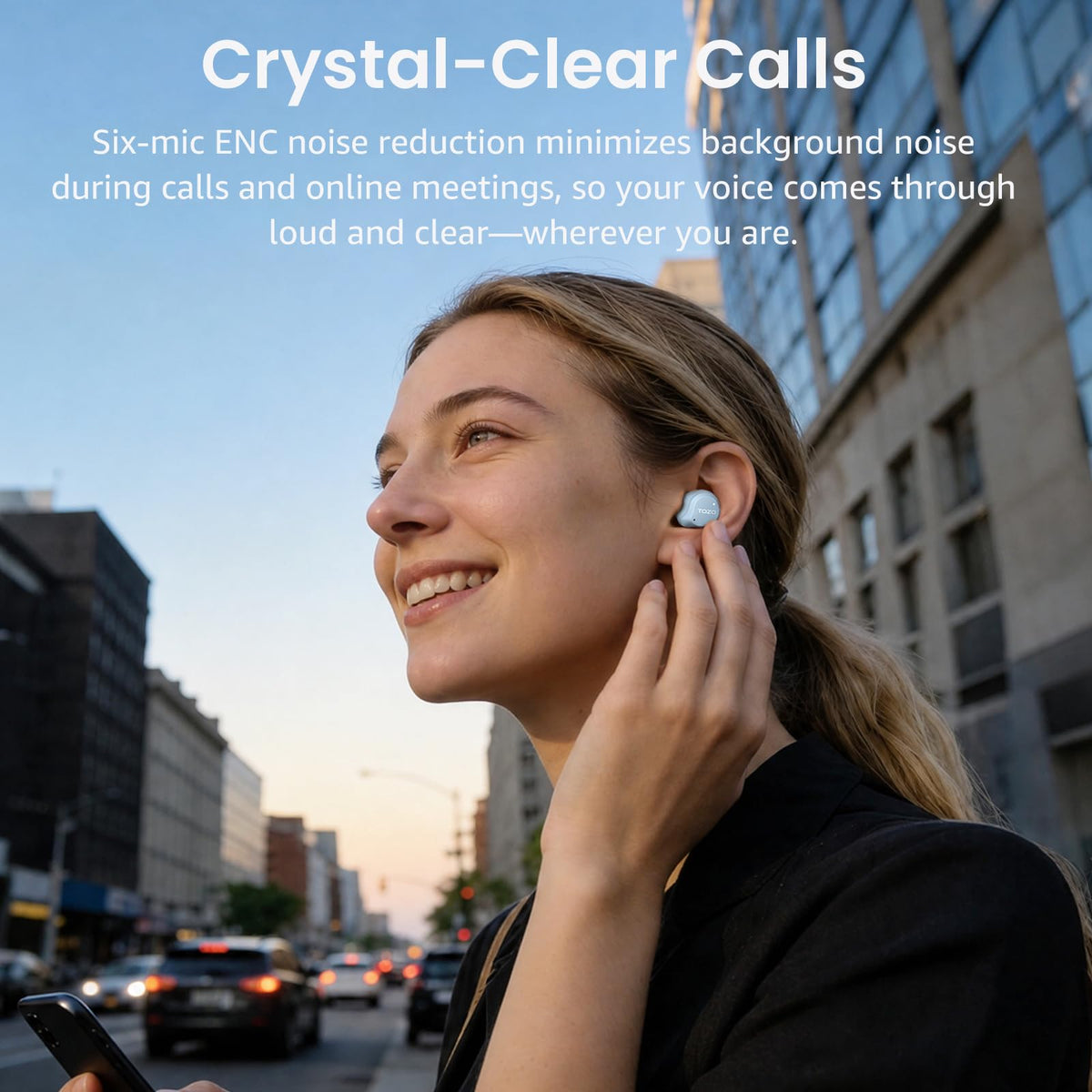 TOZO NC9 Hybrid Active Noise Cancelling Wireless Earbuds, 60H, LED Display