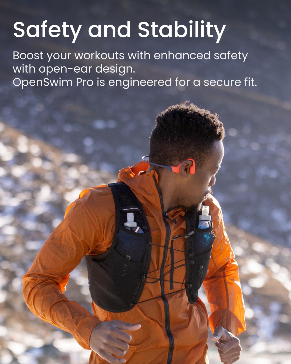 SHOKZ OpenSwim Pro Bone Conduction Sports Headphones, IP68, Grey