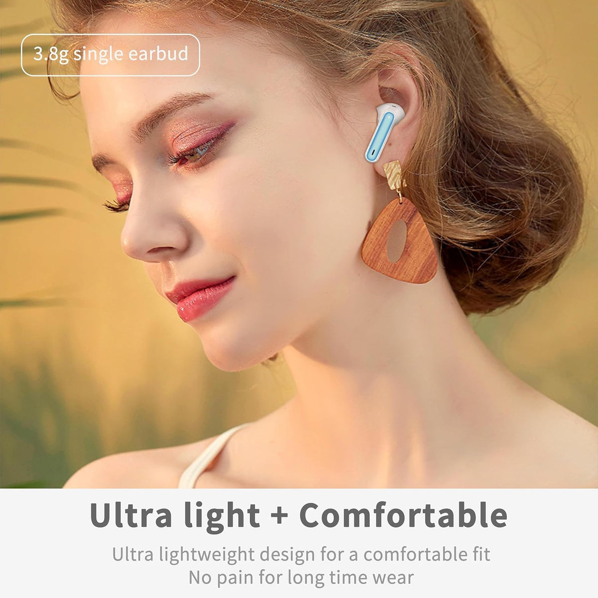 Wireless Earbuds Bluetooth 5.4 Headphones 6D Stereo, 40H In‑Ear Earphones