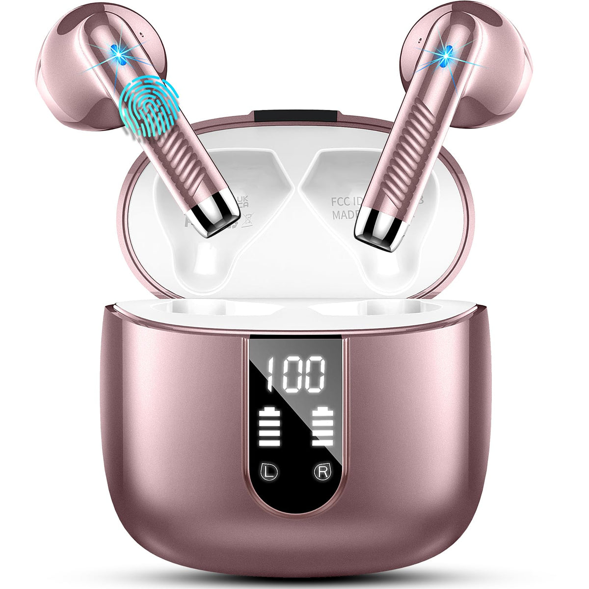 Wireless Earbuds, NEW Mini Bluetooth 5.4 Headphones In Ear with Deep Bass