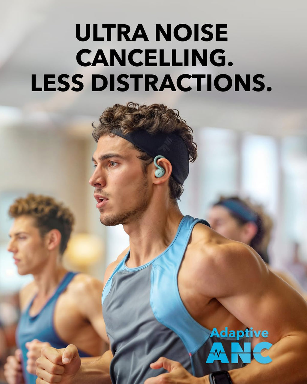 soundcore Sport X20 by Anker, True-Wireless Workout Earbuds, Rotatable & Extendable Ear Hooks, Noise Cancelling, Deep Bass, IP68 Waterproof, Sweatproof, 48H Play, Sport Earbuds for Gym