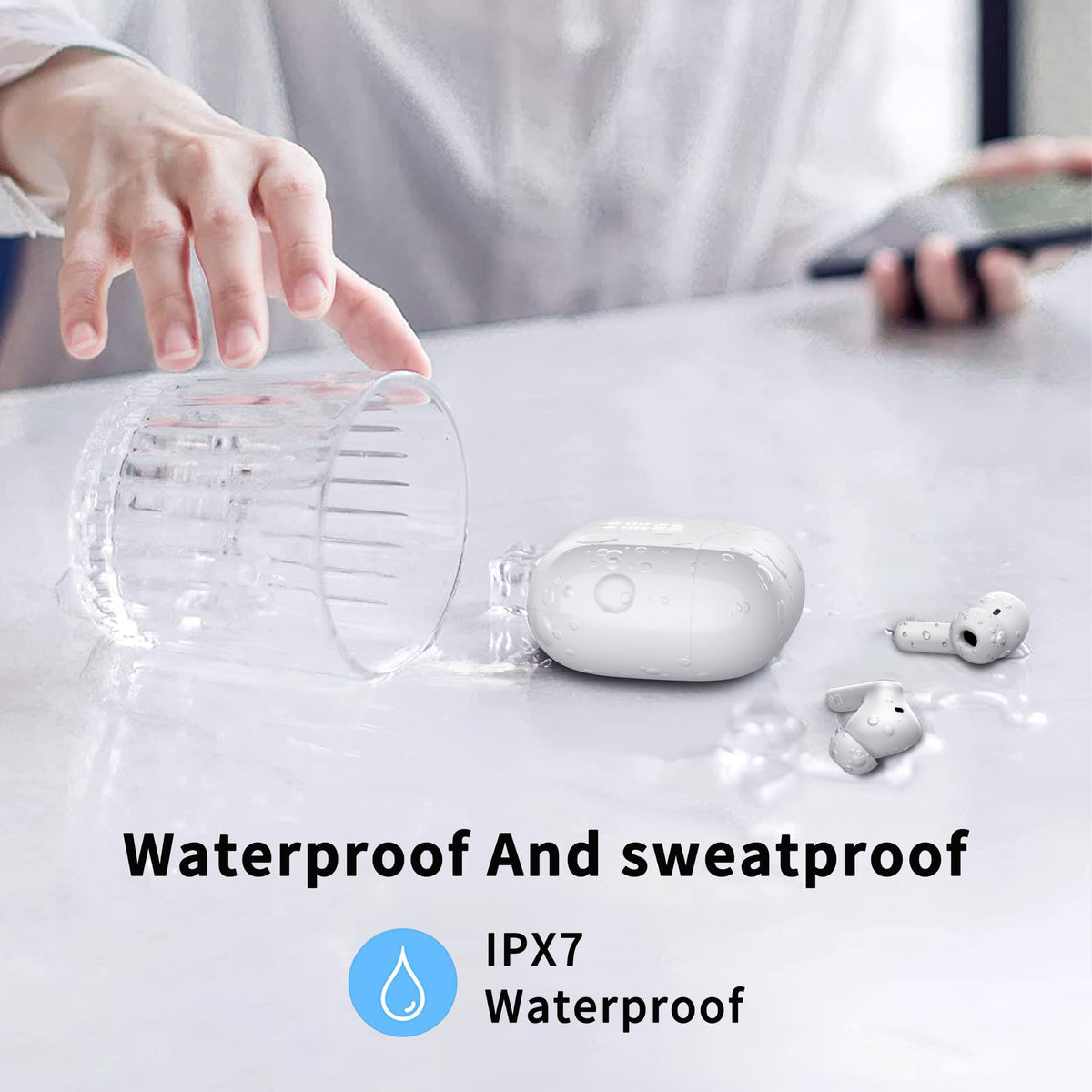 Wireless Earbuds Bluetooth 5.4 Headphones 6D Stereo, 40H In‑Ear Earphones