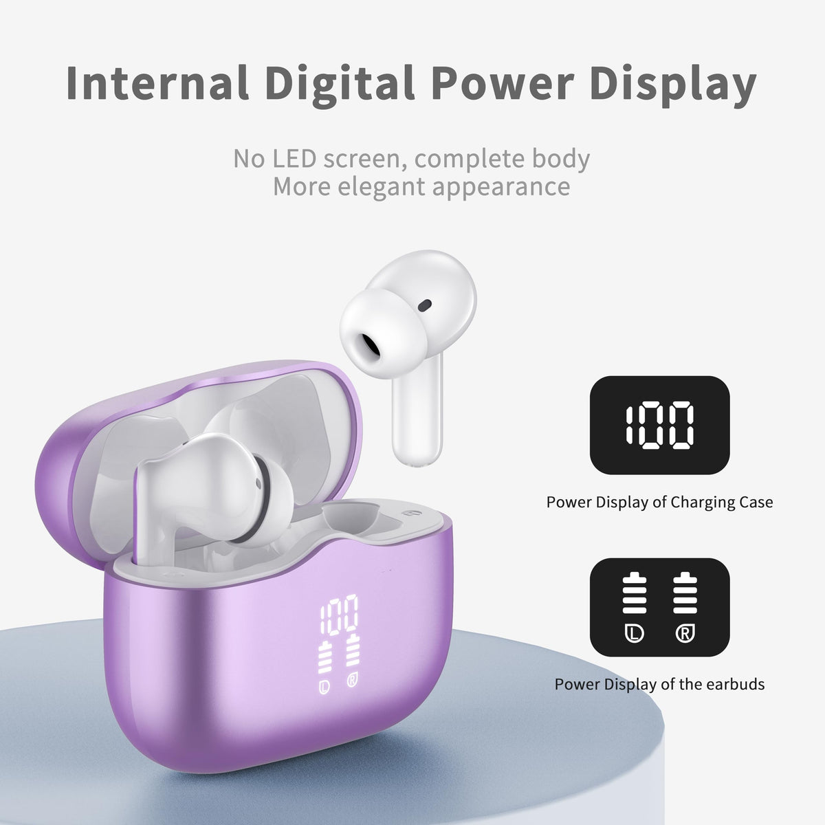 Wireless Earbuds Bluetooth 5.4 Headphones 6D Stereo, 40H In‑Ear Earphones