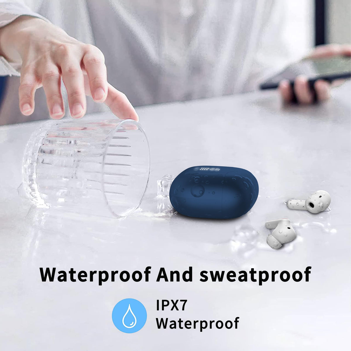 Wireless Earbuds Bluetooth 5.4 Headphones 6D Stereo, 40H In‑Ear Earphones