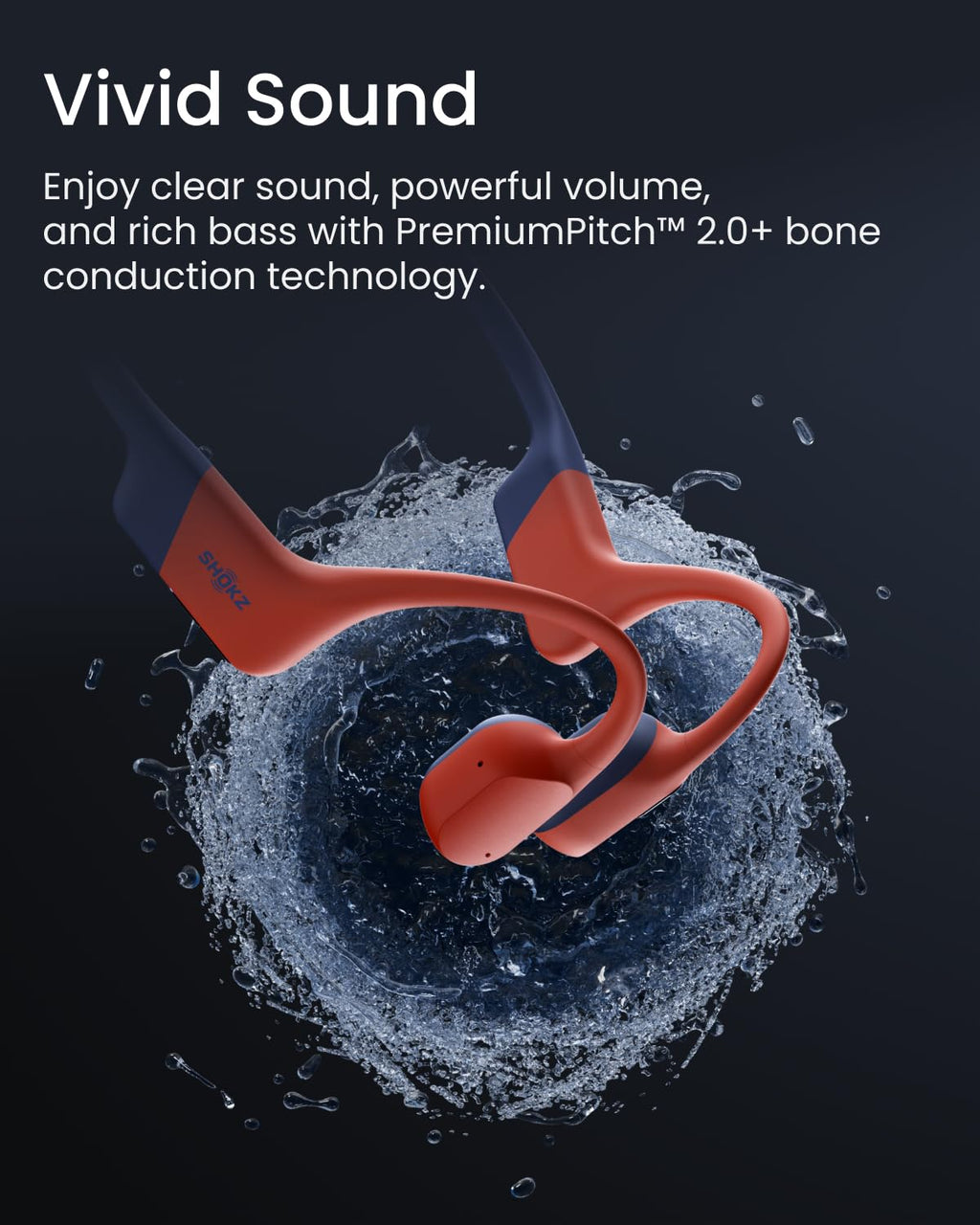SHOKZ OpenSwim Pro Bone Conduction Sports Headphones, IP68, Grey