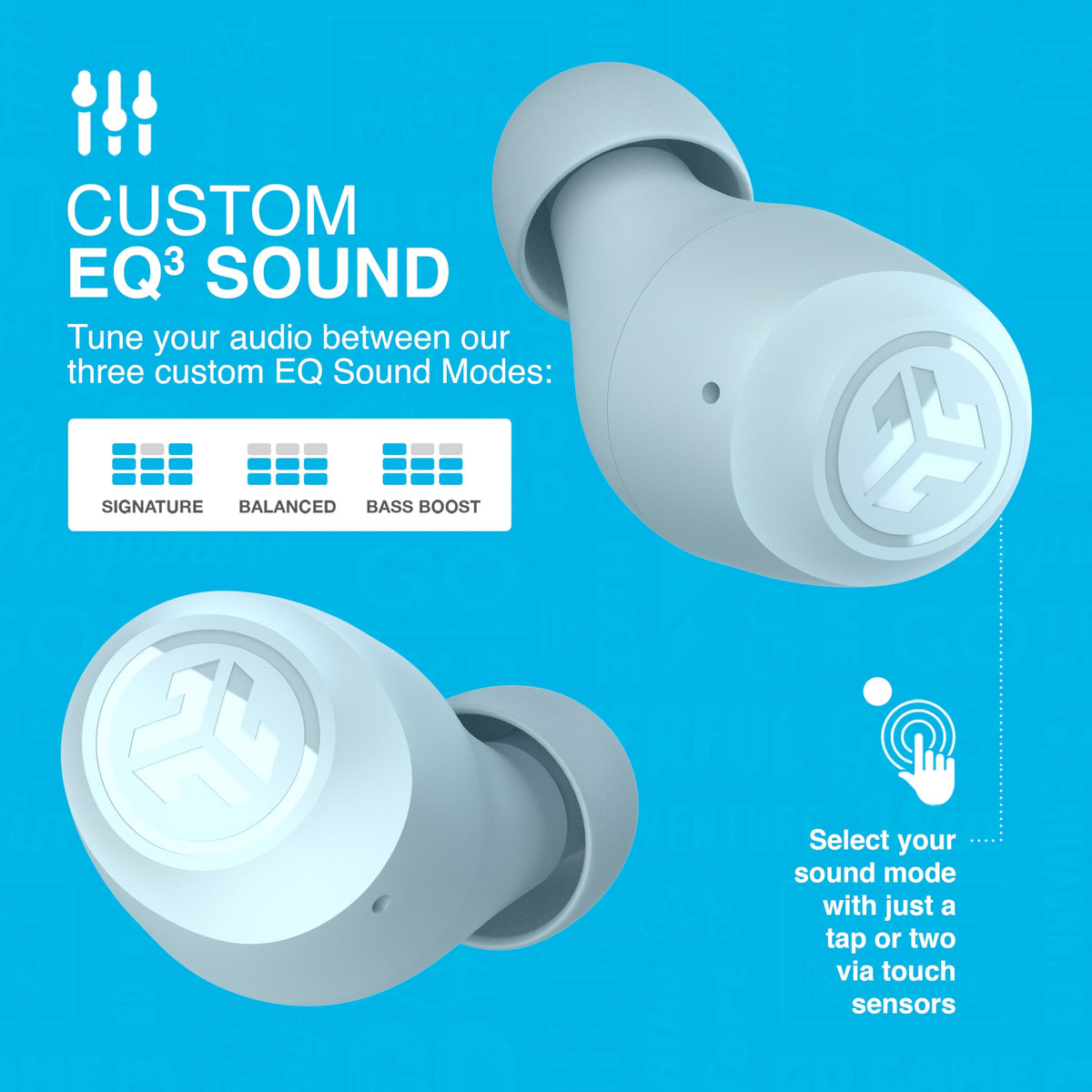 JLab Go Air Pop+ True Wireless Earbuds with Mic - Bluetooth, Midnight Black