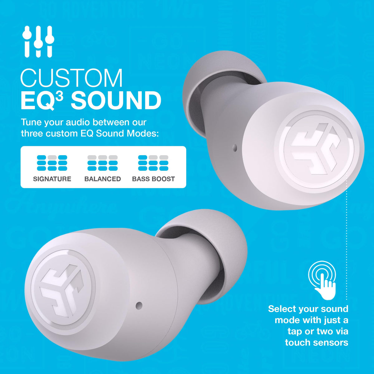 JLab Go Air Pop+ True Wireless Earbuds with Mic - Bluetooth, Midnight Black