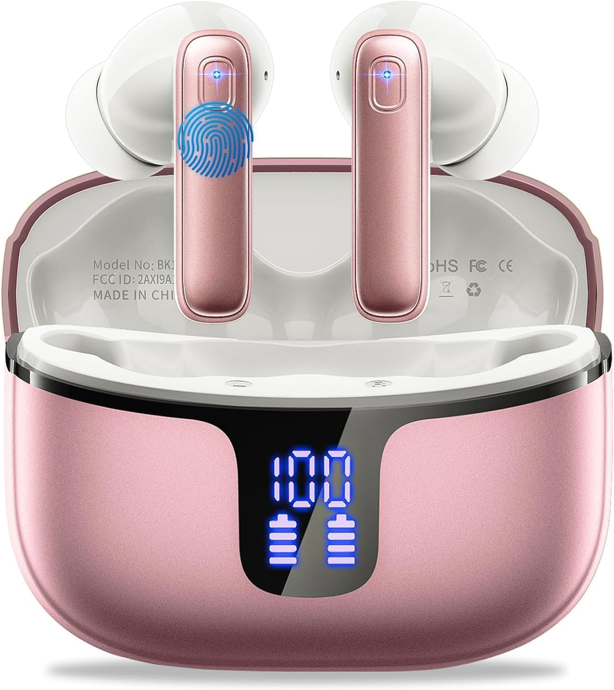 Wireless Earbuds, NEW Mini Bluetooth 5.4 Headphones In Ear with Deep Bass