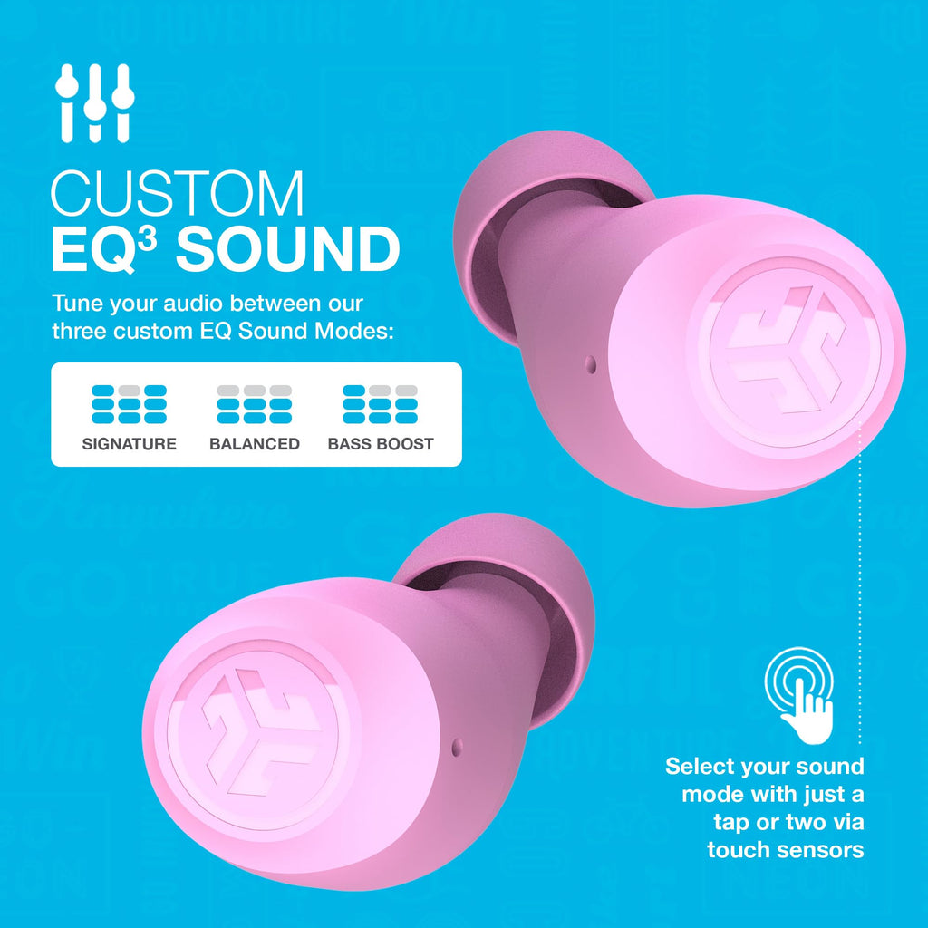 JLab Go Air Pop+ True Wireless Earbuds with Mic - Bluetooth, Midnight Black