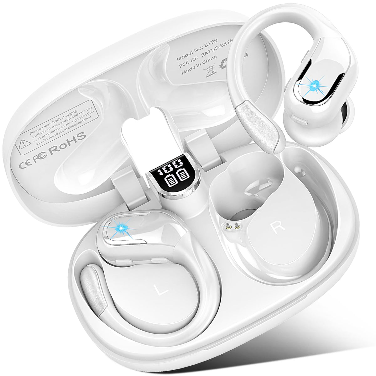 Ordtop Wireless Earbuds,Wireless Headphones Running Bluetooth 5.3 for Sport