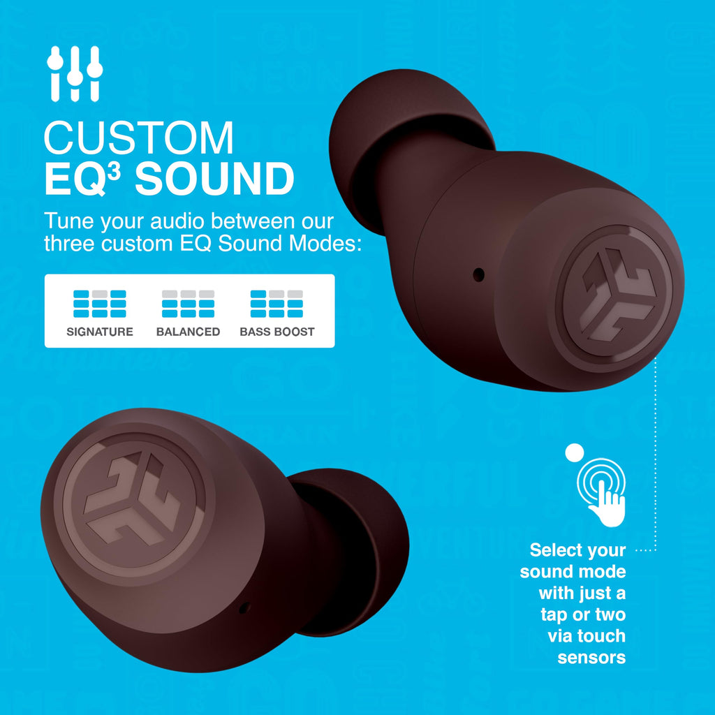 JLab Go Air Pop+ True Wireless Earbuds with Mic - Bluetooth, Midnight Black