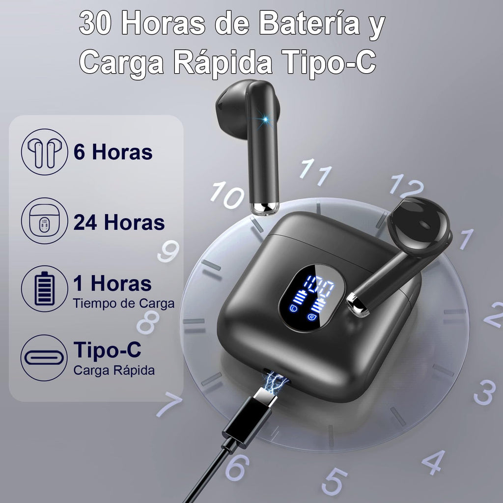 Wireless Earbuds, NEW Mini Bluetooth 5.4 Headphones In Ear with Deep Bass