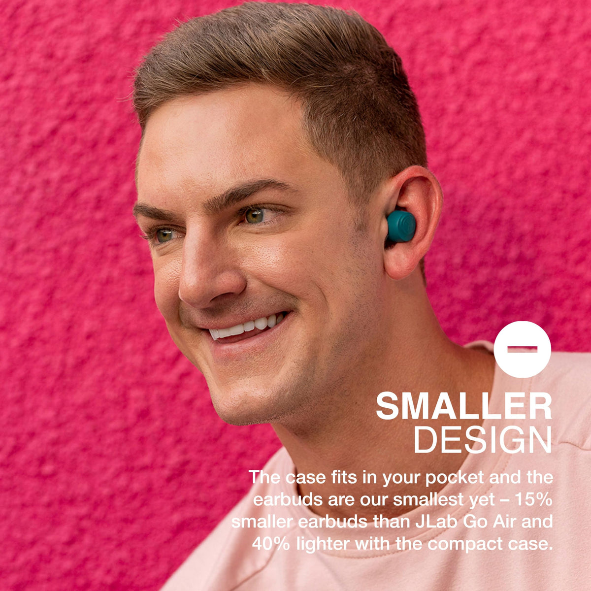 JLab Go Air Pop+ True Wireless Earbuds with Mic - Bluetooth, Midnight Black