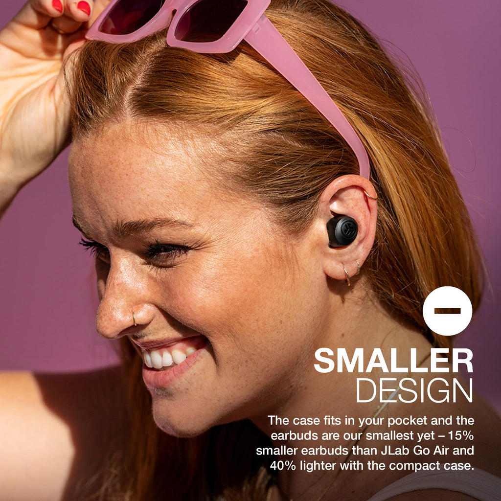 JLab Go Air Pop+ True Wireless Earbuds with Mic - Bluetooth, Midnight Black