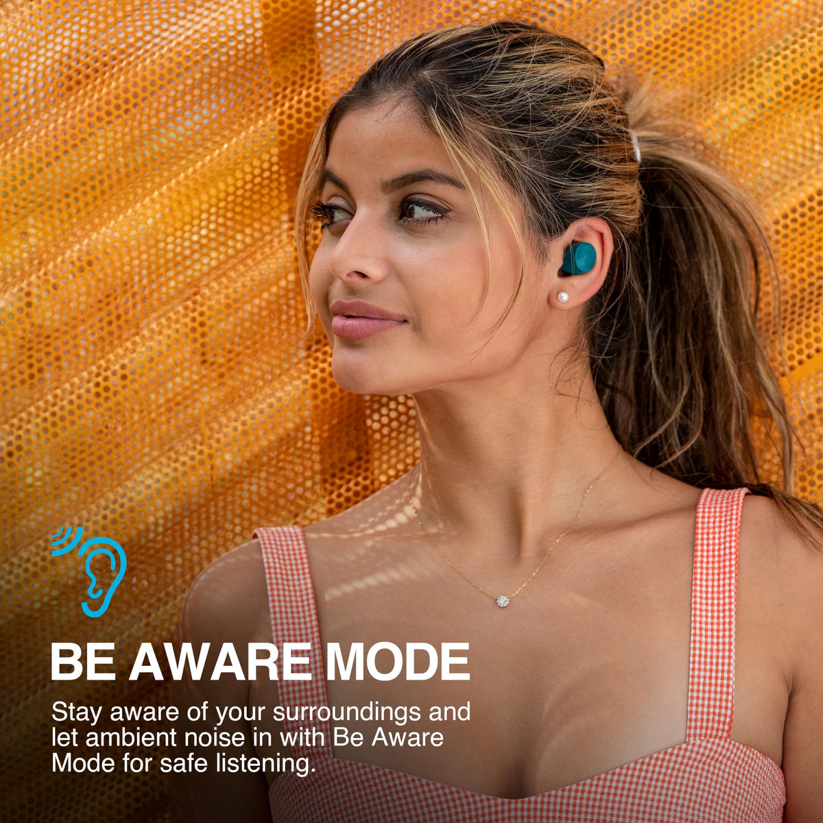 JLab Go Air Pop+ True Wireless Earbuds with Mic - Bluetooth, Midnight Black